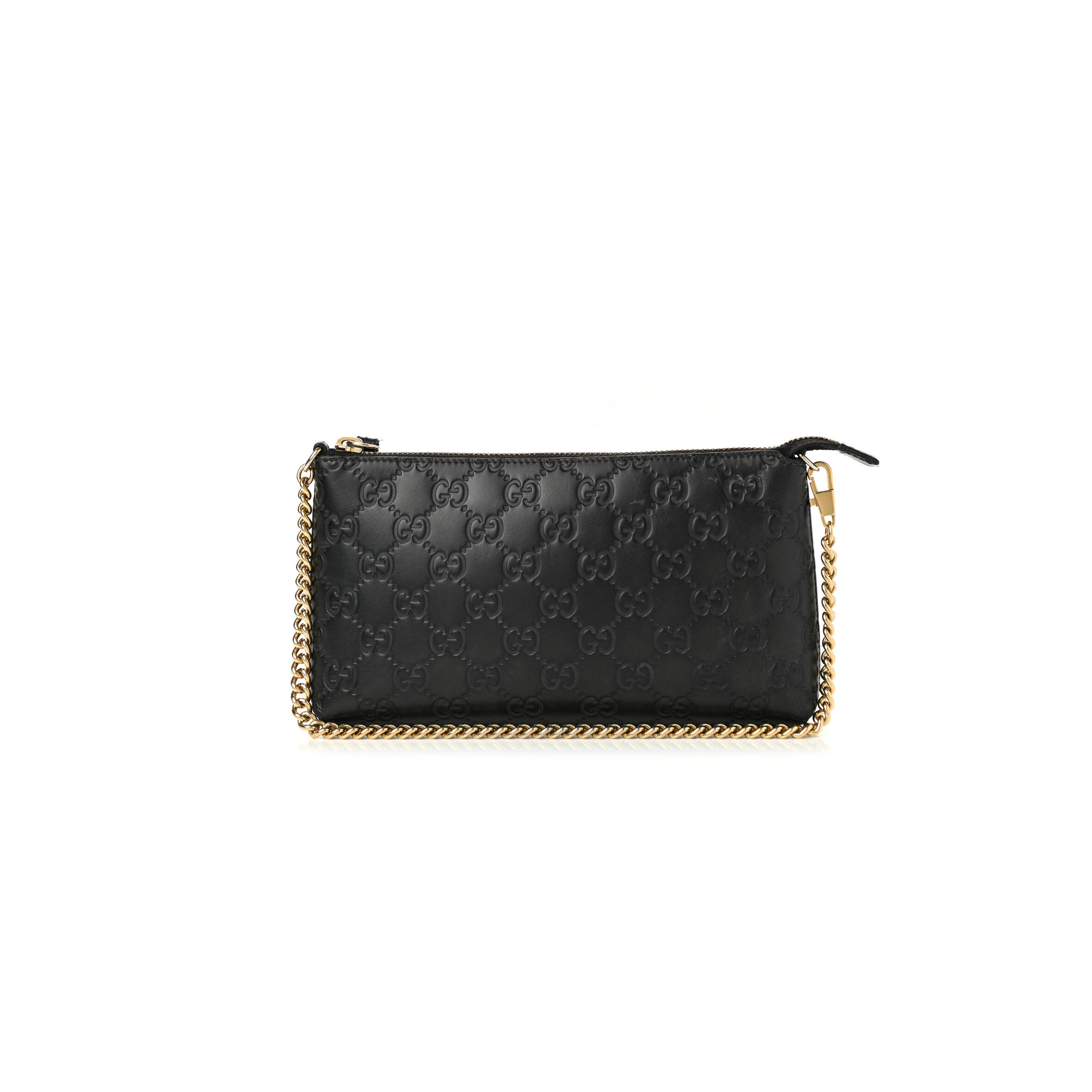 GUCCI SSIMA SIGNATURE WRIST WALLET BLACK 779791 (22.5*13*2.5cm)